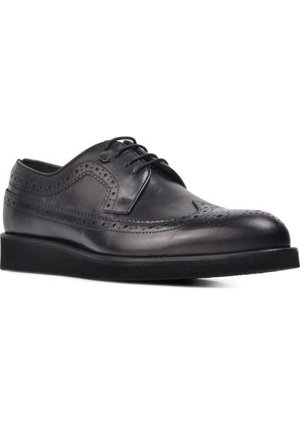 02947 Siyah Hakiki Deri Erkek Günlük Ayakkabı modelleri