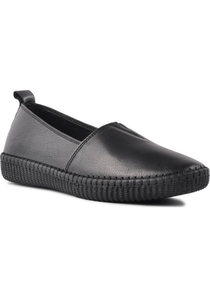 7233-1 Siyah Kadın Hakiki Deri Günlük Ayakkabı modelleri