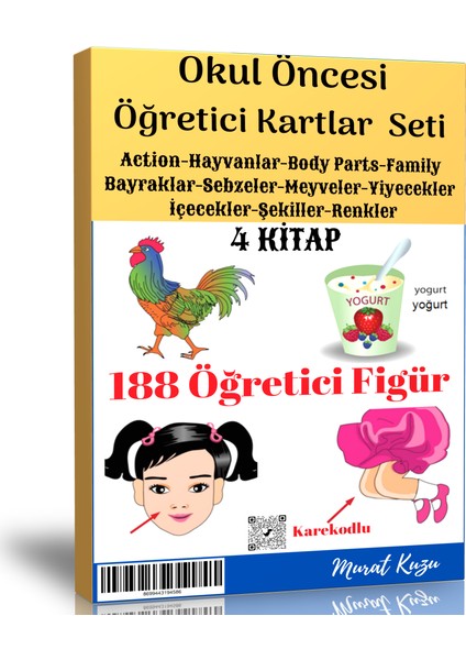 Okul Öncesi Öğretici Flash Kartlar (4 Kitap)