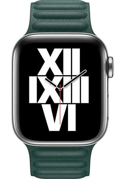 - ​​​Apple Watch 38mm - Kordon Deri Kordon - KRD-34 - Koyu Yeşil - T16300