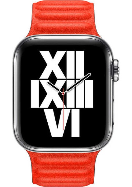 - Apple Watch 42mm - Kordon Deri Kordon KRD-34 - Kırmızı