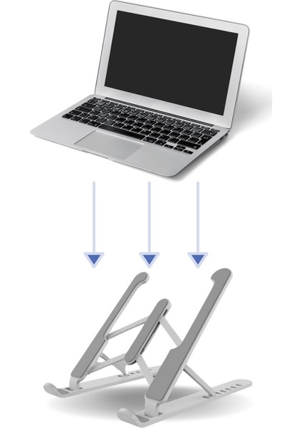 Ayarlanabilir Plastik Laptop Yükseltici Beyaz