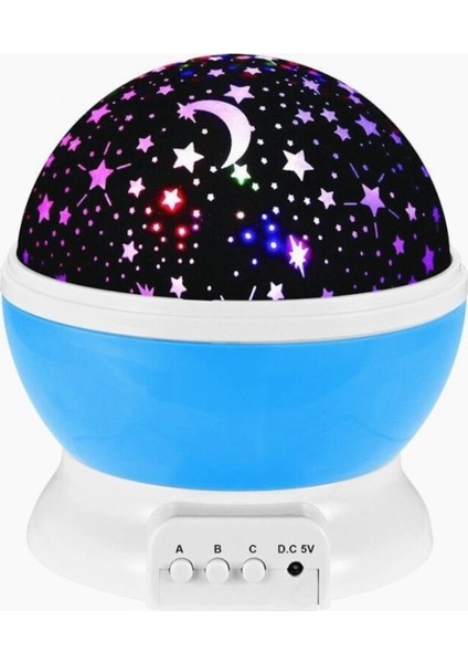 Star Master Dönen Yıldızlı Gökyüzü Projeksiyon Gece Lambası Mavi fırsatları