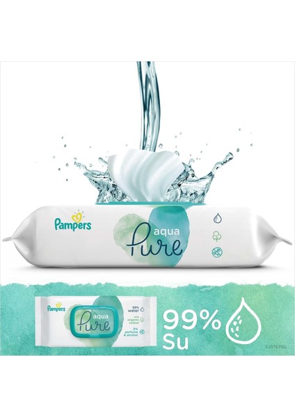 Islak Havlu Mendil Aqua Pure 48 Yaprak 9 Lu Set Organik Pamuklu