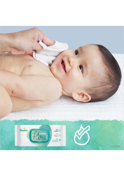 Islak Havlu Mendil Aqua Pure 48 Yaprak 9 Lu Set Organik Pamuklu