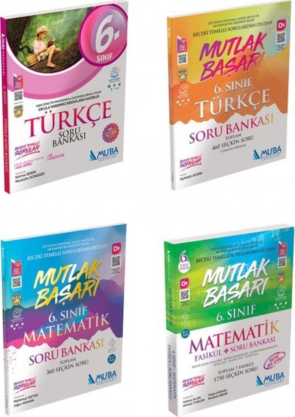 6. Sınıf Türkçe ve Matematik 4'lü Set