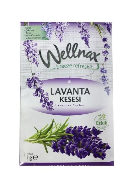 Welnax Dolap Çekmece Ferahlatıcı Tekli Lavanta Aromalı 33898S