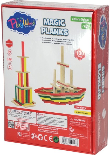 ONY-358 AHŞAP 100 Parça Sihirli Bloklar