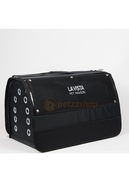 Perdeli Jumbo Pet Taşıma Çantası Siyah