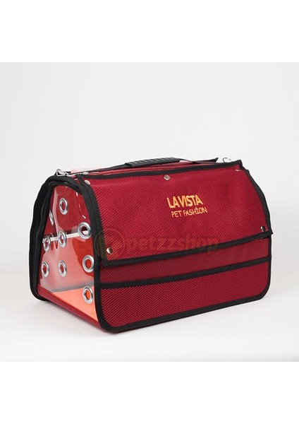 Perdeli Pet Taşıma Çantası Kırmızı
