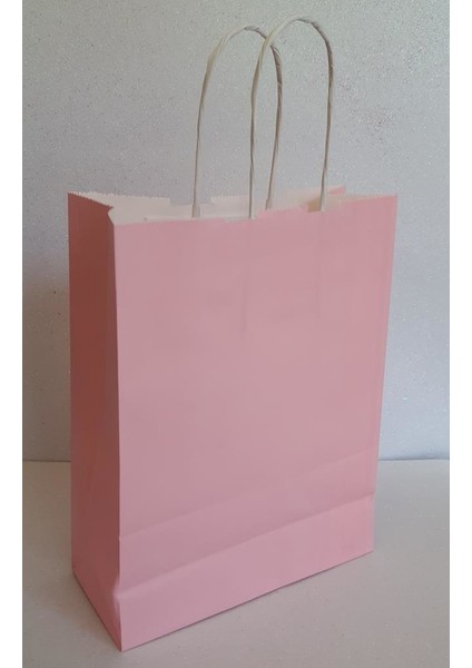 Event Party Store Kraft Kağıt Çanta Pembe 25CM x 30CM - 1 Adet