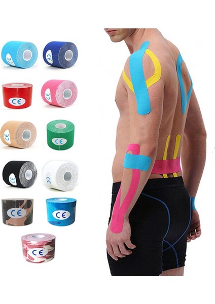 Bia Tape Kinesio 5CMX5M Kırmızı Ağrı Sporcu Bandı