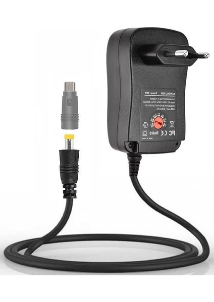 SL-129C 3V-12V 2A 24W Üniversal Adaptör