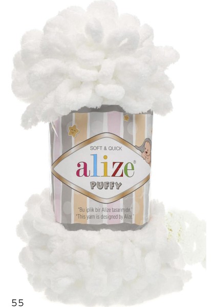 Beyaz Alize Puffy 55 (5 Li Paket)