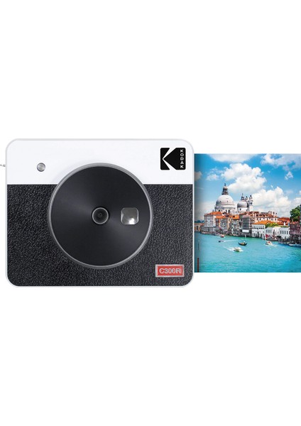 Mini Shot Combo 3 Retro Anında Baskı Dijital Fotoğraf Makinesi + Yazıcı (Beyaz)