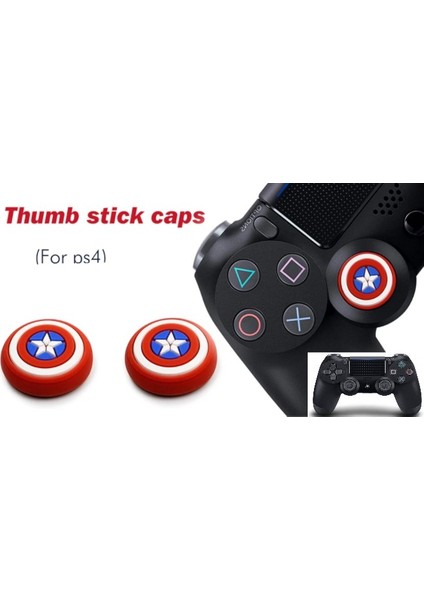 Ps4 Dualshock 4 1 Çift Kabartma Desenli Analog Başlığı-