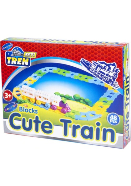 48 Parça Blok Tren Seti - LEGO Tren Seti