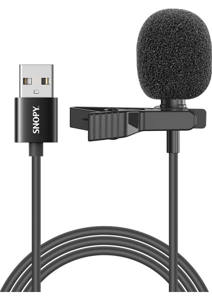 SN-M50 Siyah USB Yaka Mikrofonu