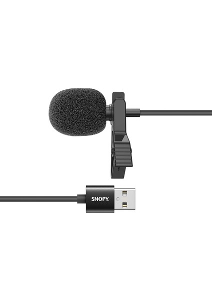 SN-M50 Siyah USB Yaka Mikrofonu