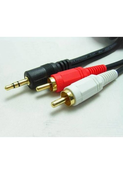 Ntc 3.5 Mm. 2 Rca Line Aux Video  Kablosu - 1.5m