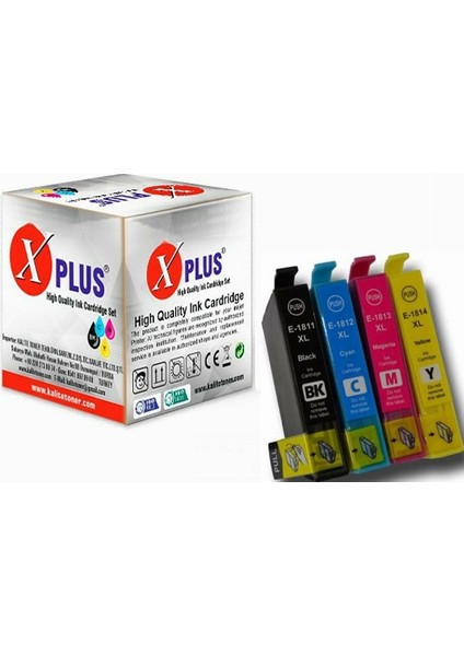 Xplus® Expression Home Xp-30 Muadil Kartuş Set 4 Renk Takım 18XL T1811-1814XL