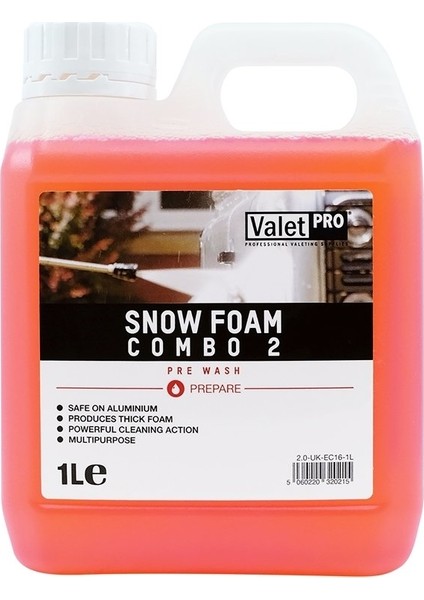 Valet Pro Yoğun Kir Sökücü Köpük - Snow Combo2 - 1l