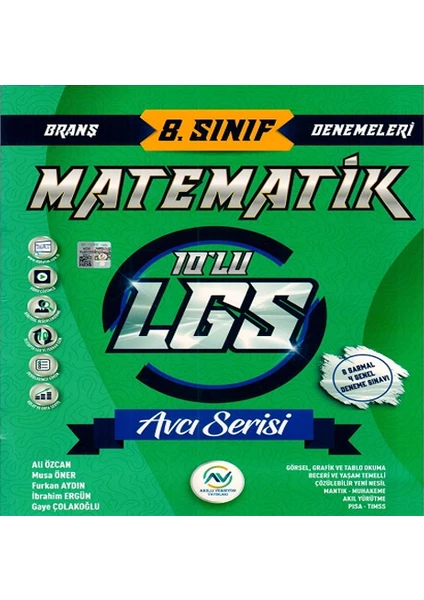 Av Akıllı Versiyon Yayınları 8. Sınıf LGS Matematik 10 lu Deneme