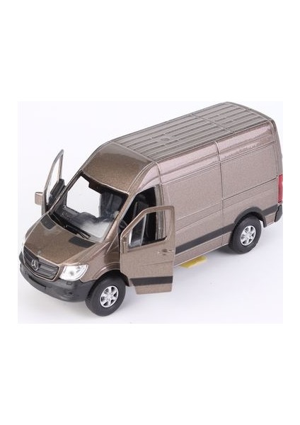 Mercedes Sprinter 2'li Set Diecast Çek Bırak Model Araba Kahve