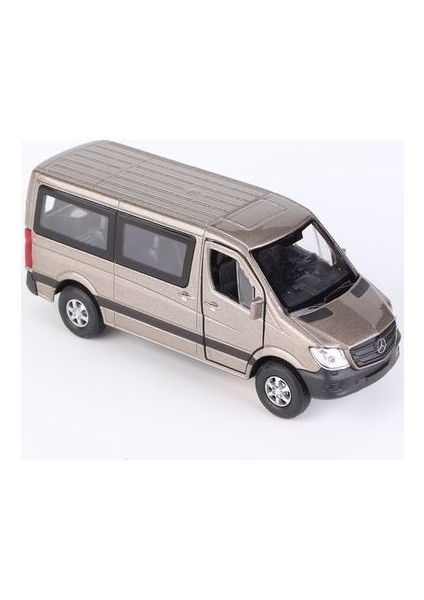 Mercedes Sprinter 2'li Set Diecast Çek Bırak Model Araba Kahve