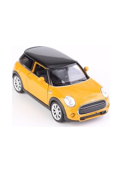 1:38 Mini Cooper New Mini Hatch Çek Bırak Model Araba Krem
