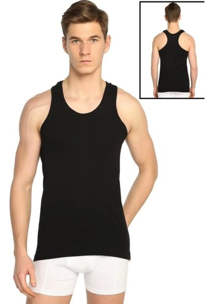 Siyah Pamuklu Ribana Spor Atlet 0058 Tekli Ambalaj 1 Adet