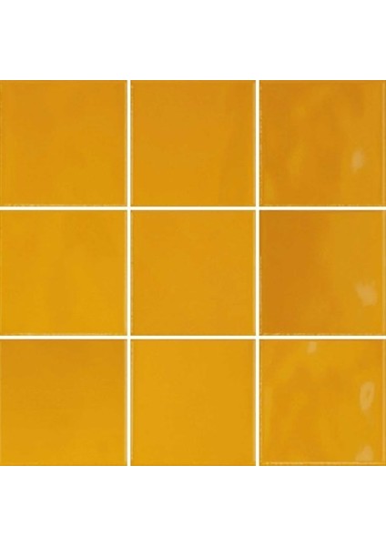 10 x 10 cm Retromix Fon Amber Sarı Parlak Yer Karosu K94842380001VTE0 1 M2