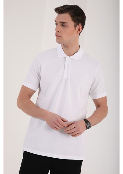 Saks Erkek Klasik Kısa Kol Dar Kesim Polo Yaka T-Shirt-87748