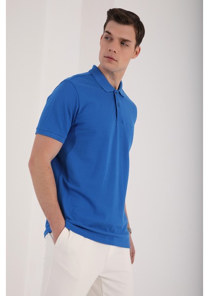 Saks Erkek Klasik Kısa Kol Dar Kesim Polo Yaka T-Shirt-87748