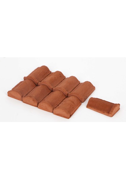 Ümraniye Hobi Eshel Maket Villa Çatı Kiremiti Kırmızı 1/20 200'LÜ Set + Harç