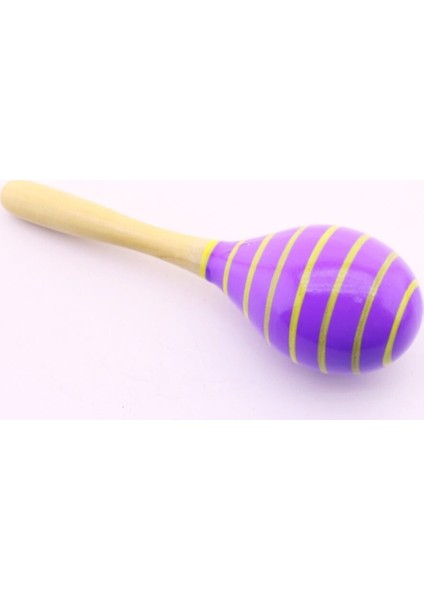 2 Adet Marakas Renkli Ahşap Marakas Büyük 20 cm