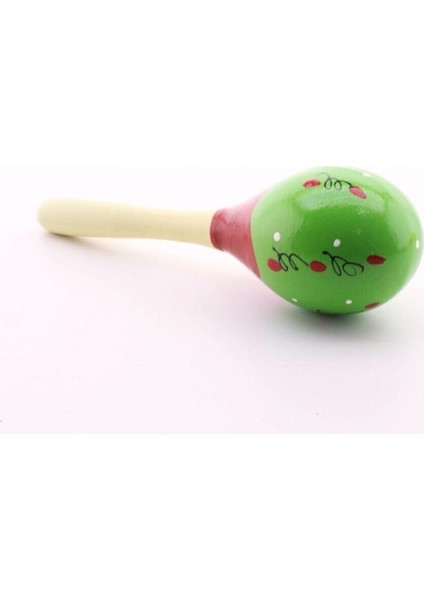 2 Adet Marakas Renkli Ahşap Marakas Büyük 20 cm