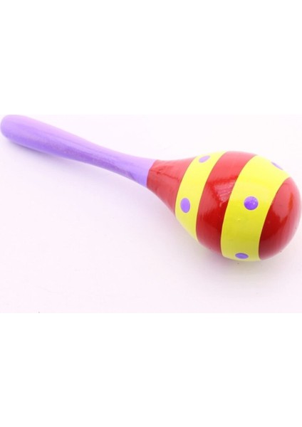 2 Adet Marakas Renkli Ahşap Marakas Büyük 20 cm