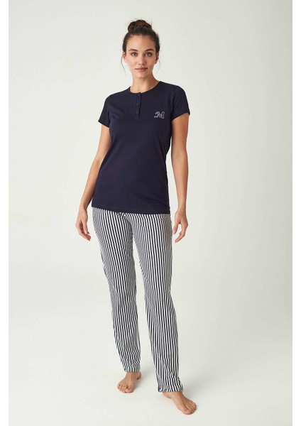 Kadın Patlı Pijama Takım 21Y 3479