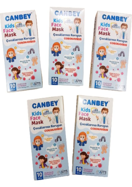 Kız Çocuk Desenli Medikal Maske 50 Adet Cerrahi Maske fiyatları