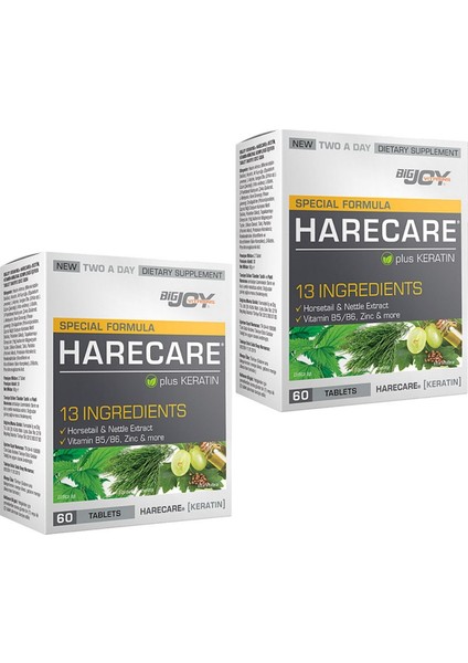 Big Joy Harecare Plus Keratin 60 Tablet 2'li