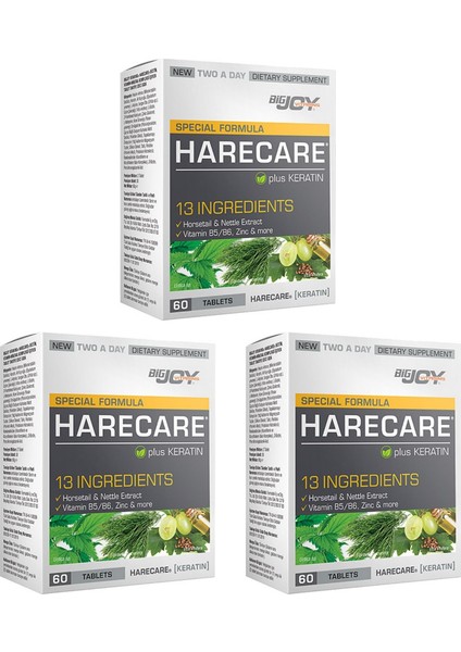 Big Joy Harecare Plus Keratin 60 Tablet 3'lü