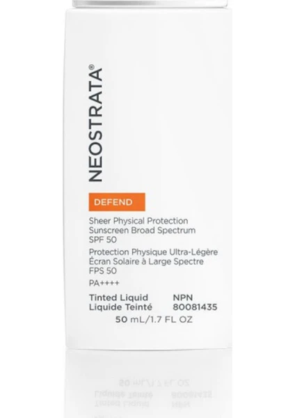 Sheer Physical Protection Spf 50  Yağsız Nemlendirici Krem 50 ml