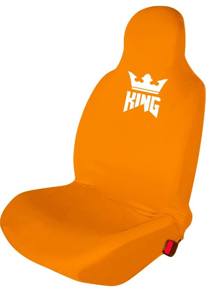Pejo Bipper Oto Koltuk Servis Kılıfı Penye King Baskılı Ön Arka Takım Turuncu
