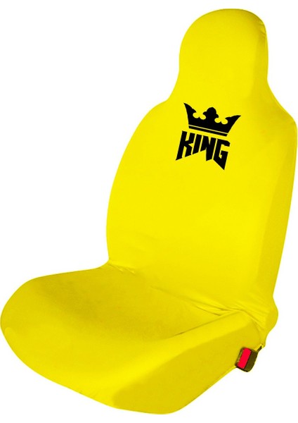 Renault R 9 Oto Koltuk Servis Kılıfı Penye King Baskılı Ön Arka Takım Sarı