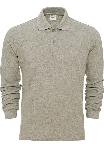 Gri Unisex Polo Yaka T-Shirt