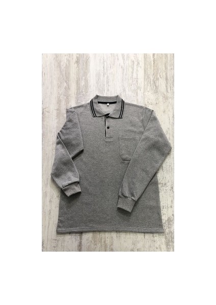 Gri Unisex Polo Yaka T-Shirt fiyatları