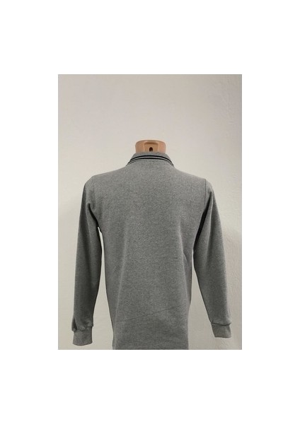 Gri Unisex Polo Yaka T-Shirt modelleri