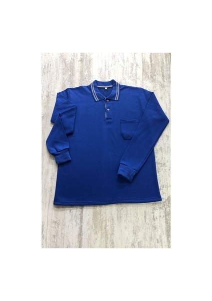 Saks Mavi Unisex Polo Yaka T-Shirt modelleri