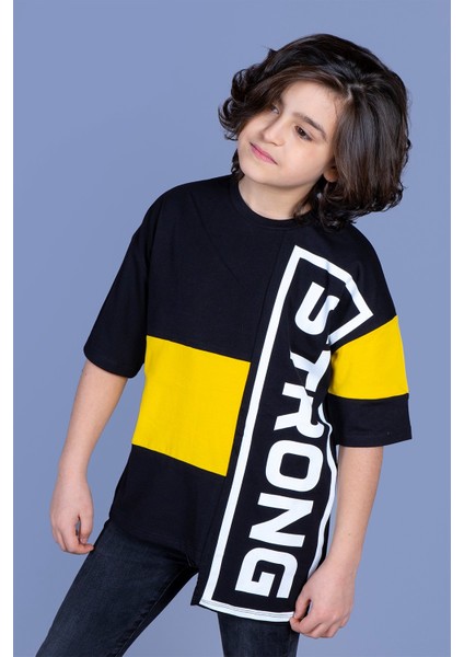 Toontoy Erkek Çocuk Garnili Strong Baskılı Tişört